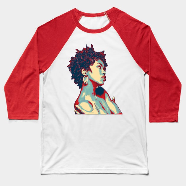 Lauryn Hill Baseball T-Shirt by clownescape